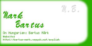 mark bartus business card